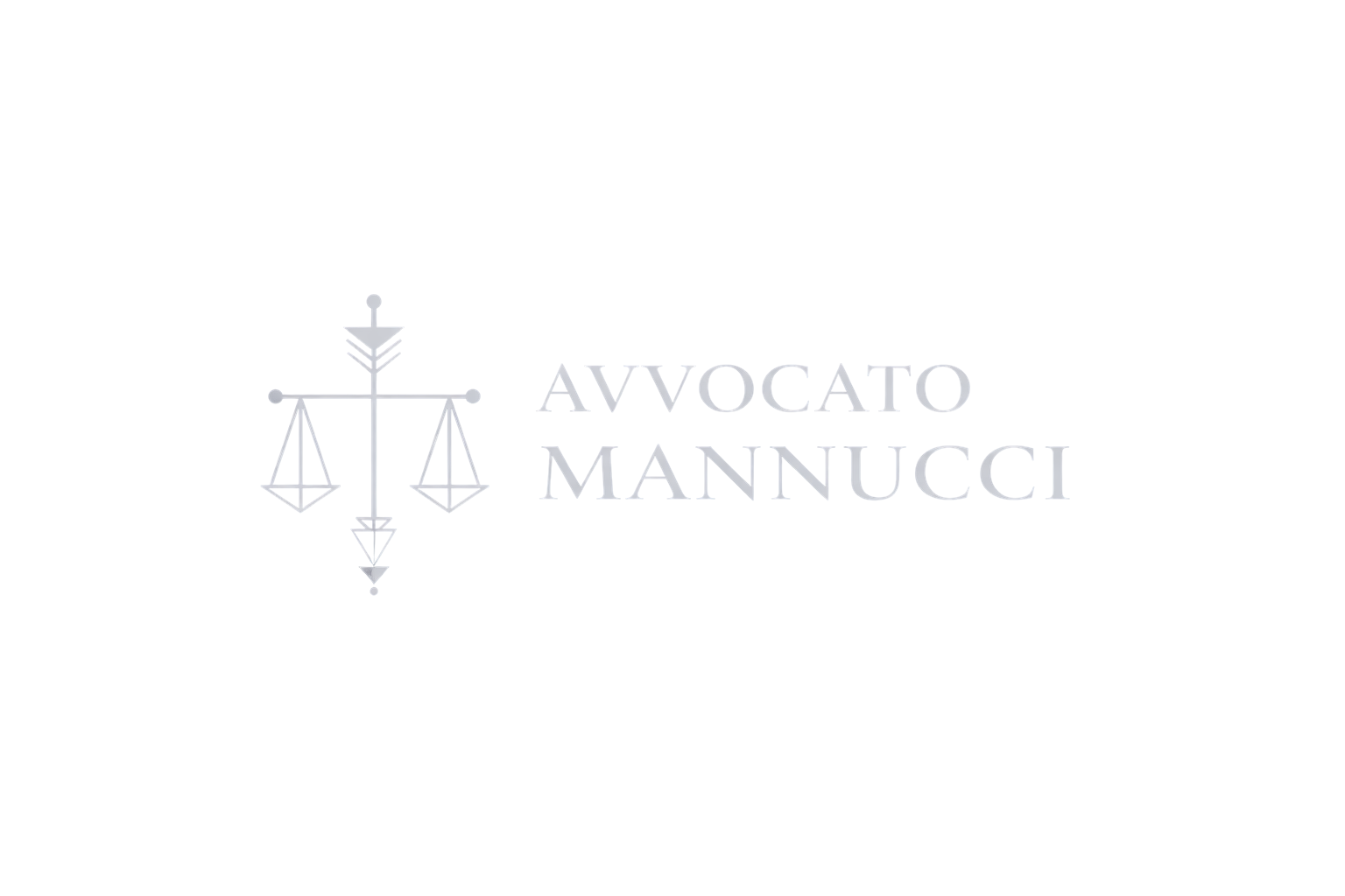 Avvocato Mannucci logo with scales of justice.